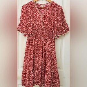 Elegant Red Floral Dress by Max Studio